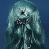 New Exquisite Fashion Retro Viking Witch Cane Crescent Hair Clip Metal Hair Accessories Women'S Jewelry Accessories Wholesale
