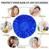 New Women's Satin Solid Wide-brimmed Sleeping Hat Unisex Head Wrap Elastic Band Cap Hair Care Bonnet Night Hat Bonnet De Nuit