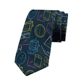 Interesting creative mathematical formulas casual tie scientific symbols business shirt tie party wedding accessories tie