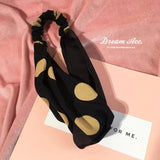 Clearance Fresh Colorful Turban Headbands Women Spring Summer Chiffon Headband Head Wrap Wide Lattice Hairband Hair Accessories