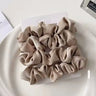 3/4/5 PCS Elastic Bands Elegant Solid Color Satin Pleated Scrunchies Woman Strong Ponytail Hair Ties Accessories Wholesale