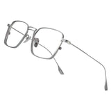 American Design Men Square Frames Handmade Retro Pure Titanium Glasses Thick Edges Business Eyeglasses Suitable for Large Faces
