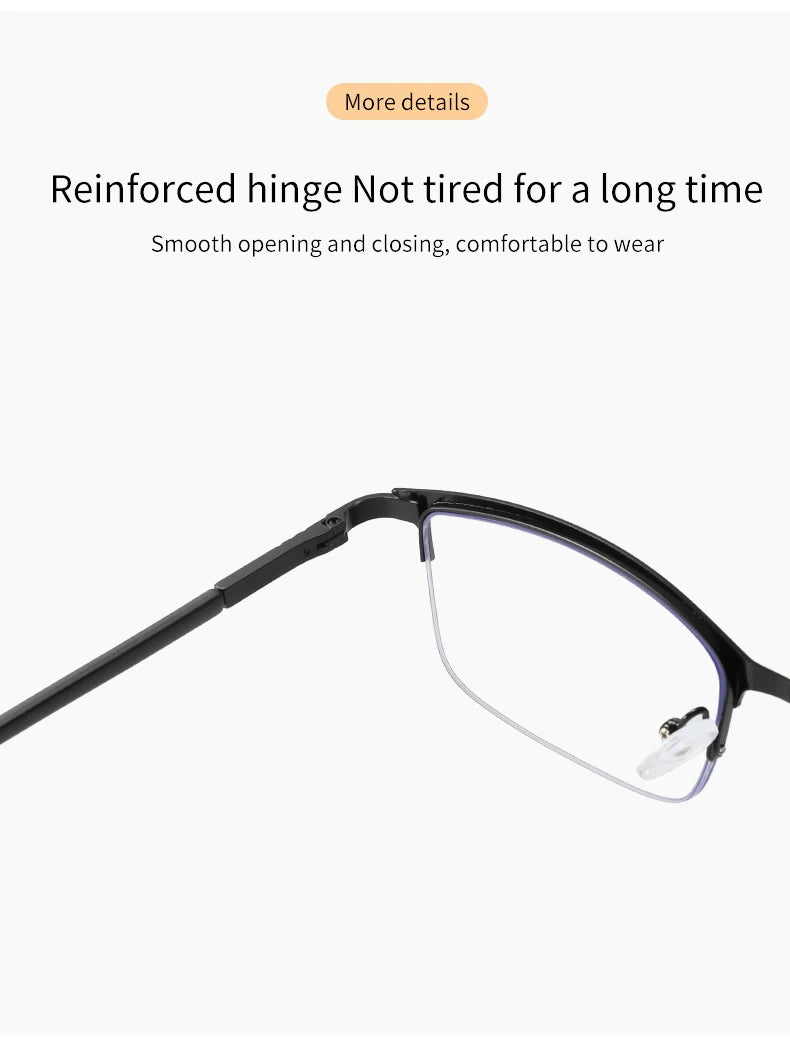 Blue Light Blocking Glasses Reading Glasses For Men's Women Metal Ultra Light Frame Computer Goggles Anti Radiation Antiglare