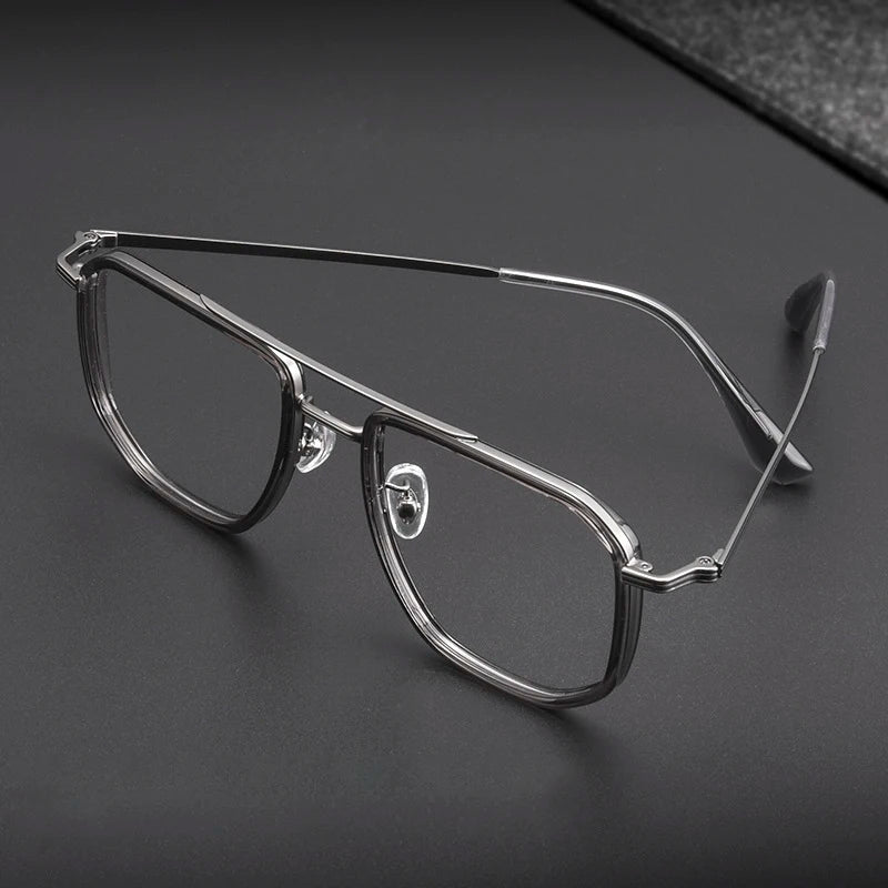 Vintage Titanium Eyeglasses Frame Men Square Myopia Prescription Glasses Women Retro Optical Luxury Brand Glasses Frame Eyewear