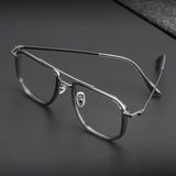 Vintage Titanium Eyeglasses Frame Men Square Myopia Prescription Glasses Women Retro Optical Luxury Brand Glasses Frame Eyewear