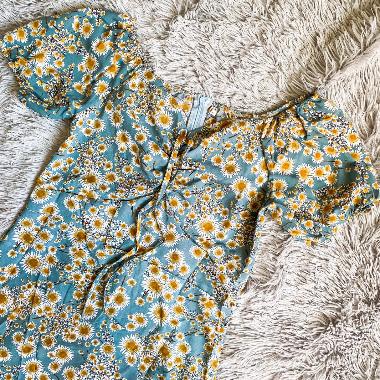 Mini robes d'été pour femmes, mode féminine, imprimé floral, en mousseline de soie, froncée, manches courtes bouffantes, robe décontractée
