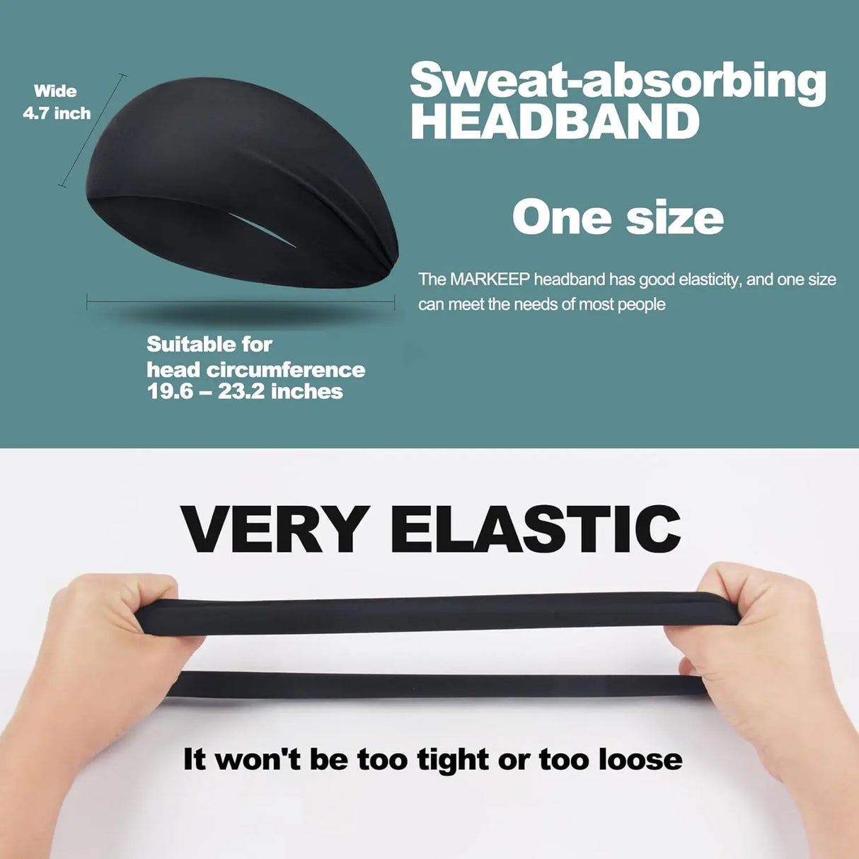 Sports Headbands for Men Moisture Wicking Workout Headband Sweatband Headbands Hairband for Women Men