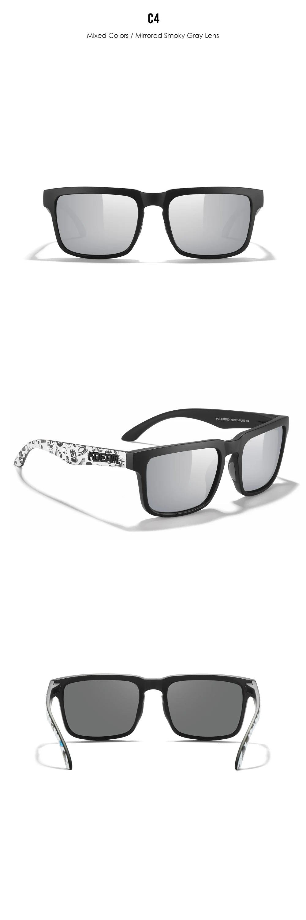 KDEAM Oversized Sunglasses Polarized Photochromic Lenses Night Vision Goggles Designed For Both Men And Women Large Glasses