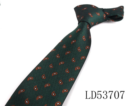 New Green Pattern Ties Casual Skinny Necktie For Party Boys Girls Neck Tie Wedding Necktie For Groom Neck Wear For Men Gravata