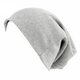 Unisex Men Women Beanie Cotton Night Sleep Cap Bonnet Chemo Hat Headwear Turban Baggy Hair Care Nightcap Pullover Hat Solid Colo