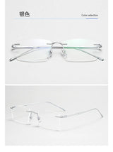 Ultra-light Pure Titanium New Rimless Glasses Frame Anti-blue Light Optical Frames Customize Prescription Eyeglasses for Men