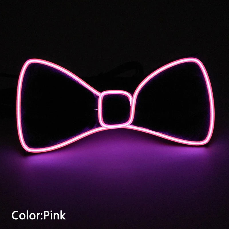 LED Acrylic Bow Tie Light up LED Men Bow Tie Luminous Bow tie Costume Men Ties DJ Dance Glow Decoration Novelty Gift LED Cravat