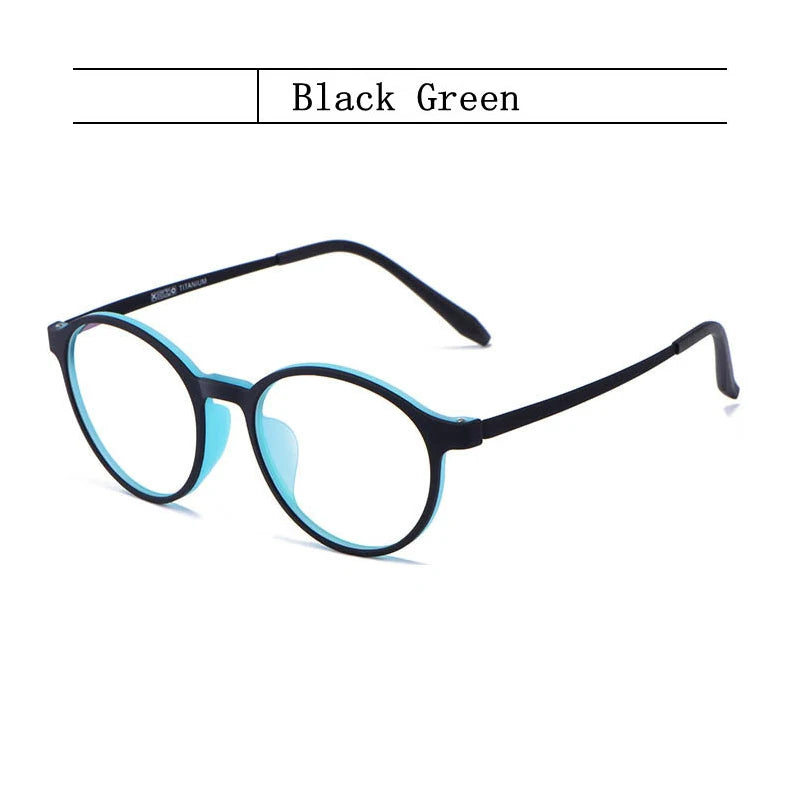 Ultralight Fashion Retro Round Glasses Frames Women TR90 Titanium Optical Prescription Men's Eyeglasses Frame H3050