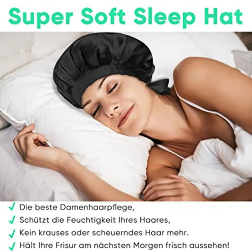 Women Satin Solid Sleeping Hat Night Sleep Caps Hair Care Bonnet Nightcap For Women Men Unisex Caps Bonnet De Nuit Shower Turban