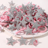 20pcs Kids Elastic Hair Bands Girls Plush Ball Rubber Band For Children Sweets Scrunchie Hair Ties Clip Baby Hair Accessories