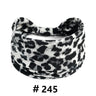 Leopard Print Headbands for Women Wide Boho Turban Head Wraps Cotton Knotted Elastic Hairbands Non Slip Workout Hair Accessories