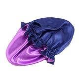 New Women Reversible Satin Bonnet Hair Caps Double Layer Adjust Sleeping Cap Extra Large Round Nightcap Head Wrap Shower Caps