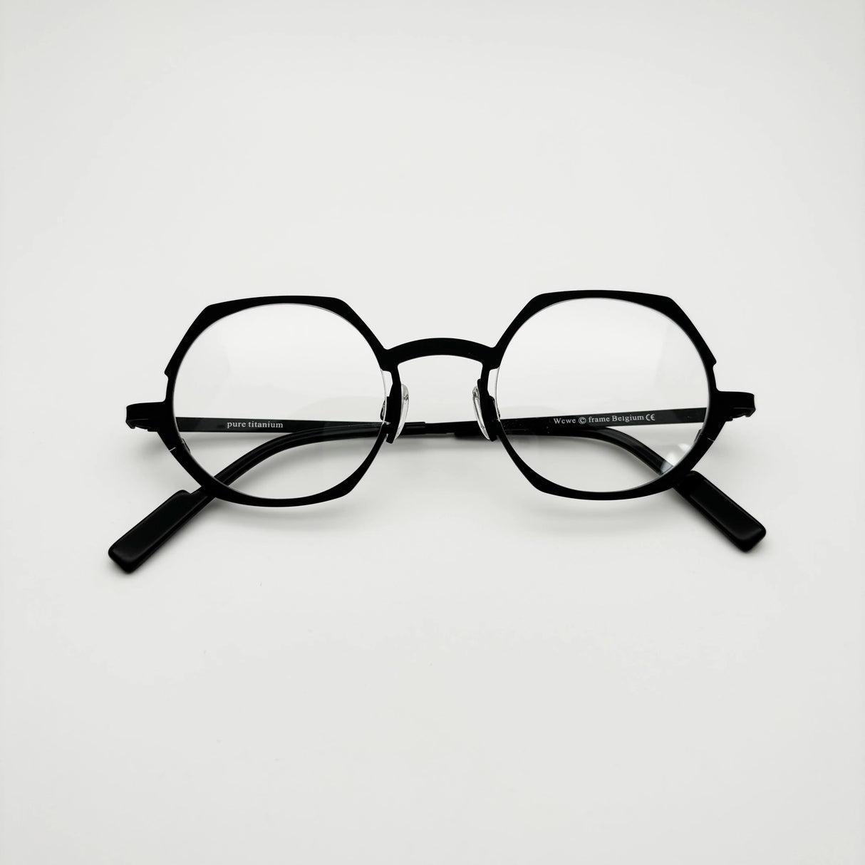 Wcwe Belight Optical Belgium Geometry Irregular Shape Titanium Eyewear Spectacle Frame Men Women Eyeglasses