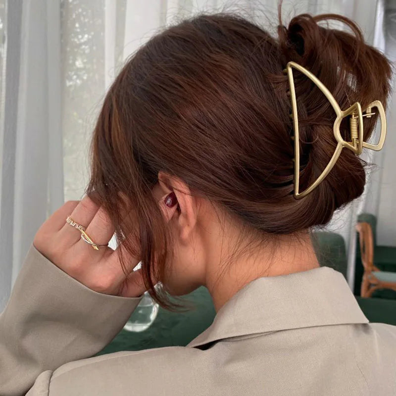 2023 New Fashion Metal Geometric Hair Claw Clip Trendy Hair Clips Hair Clamps Hairpins Party Hair Accessories For Women Headwear