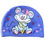Children Cartoon Swimming Cap Kids Elastic Fabric Swiming Pool Water Sport Protect Ears Hat Swim Bathing Hats Caps Boys Girls