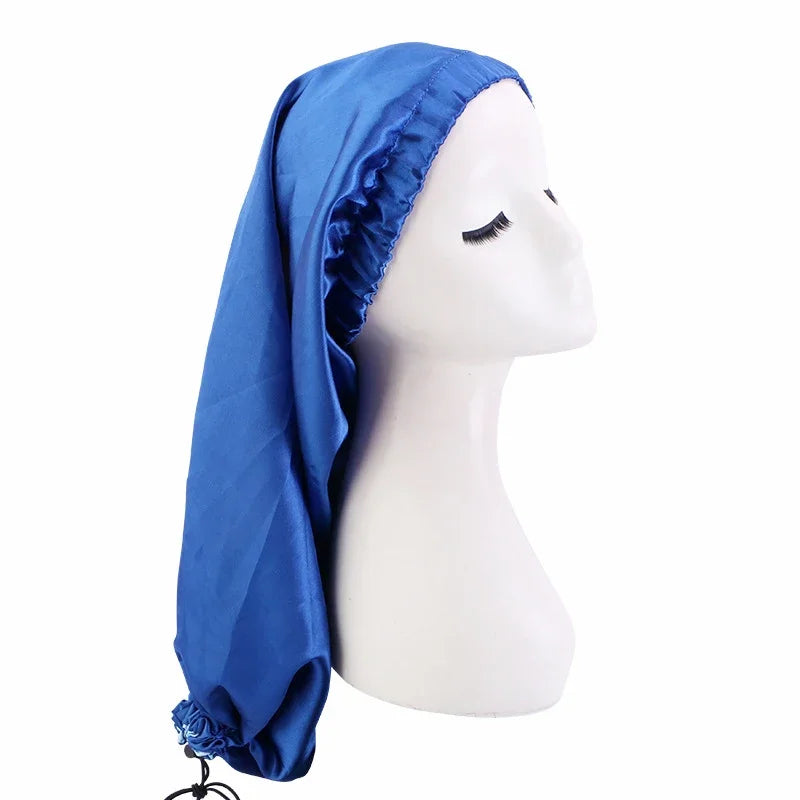 Unisex Elastic Bonnet Long Hair Sock Dreadlock Braids Cap Sleep Hats Head Wrap Turban Night Cap Hair Care Nightcap for Women Men