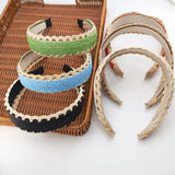 Fashion Headband Women Hair Bands Broadside Wool Raffia Cross Knot Headbands Girls Hair Band Hair Accessories Headwear