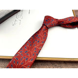 Fashion 8CM Wdith Brown Neckties Vintage Retro Flower Printed Ties For Adult Mens Casual Daily Neckwear Wedding Party Cravate