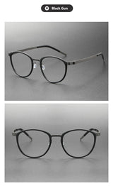 2023 Titanium Glasses Frame for Men Women Vintage Round Myopia Optical Eyewear Screwless Prescription Eyeglasses Frame Spectacle