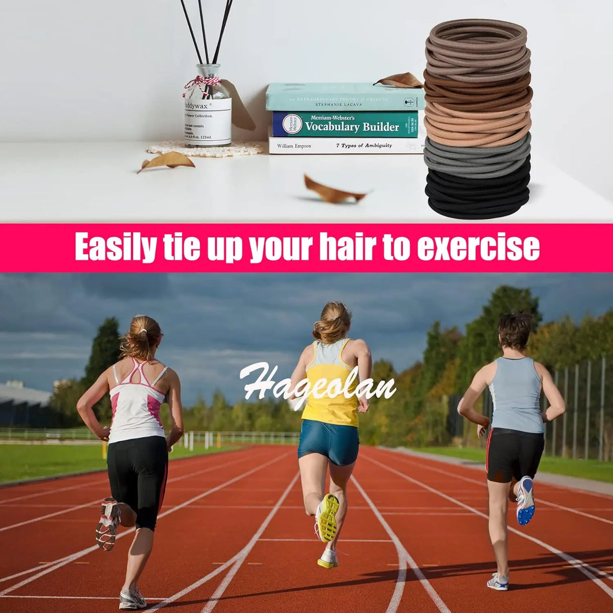 10/30/50Pcs No Damage Elastics Rubber Bands Hair Ties For Thick Curly Hair Ponytail Holders Hair Elastic Band Men Women Girls