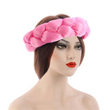 New Satin Twist Braids Hair Tie Braid Headband Women Elastic Hair Bands Ladies Turban Bandage Headwear African Hair Accessories