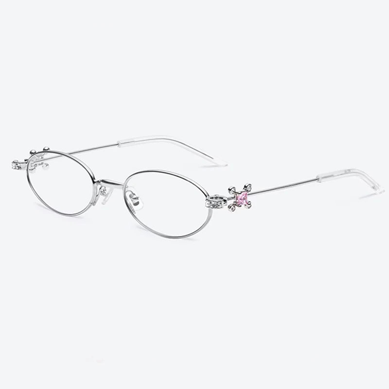 2025 GM glasses  frameless polygon eyeglasses women's jewelry glasses Giltzz myopia anti-blue light frame ultra light spectacles