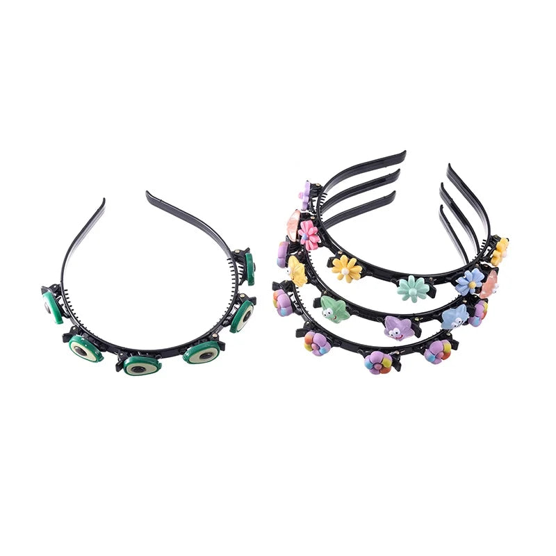 Braided Hair Bands for Girls Hair Hoop Headwear Female Flower Love Fruit Headwear Women New Fashion Hair Accessories