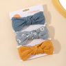 3Pcs/set Elastic Soft Headband for Baby Hair Accessories Newborn Bows Headwear Printing Toddler Bandage Ribbon Bowknot Headscarf