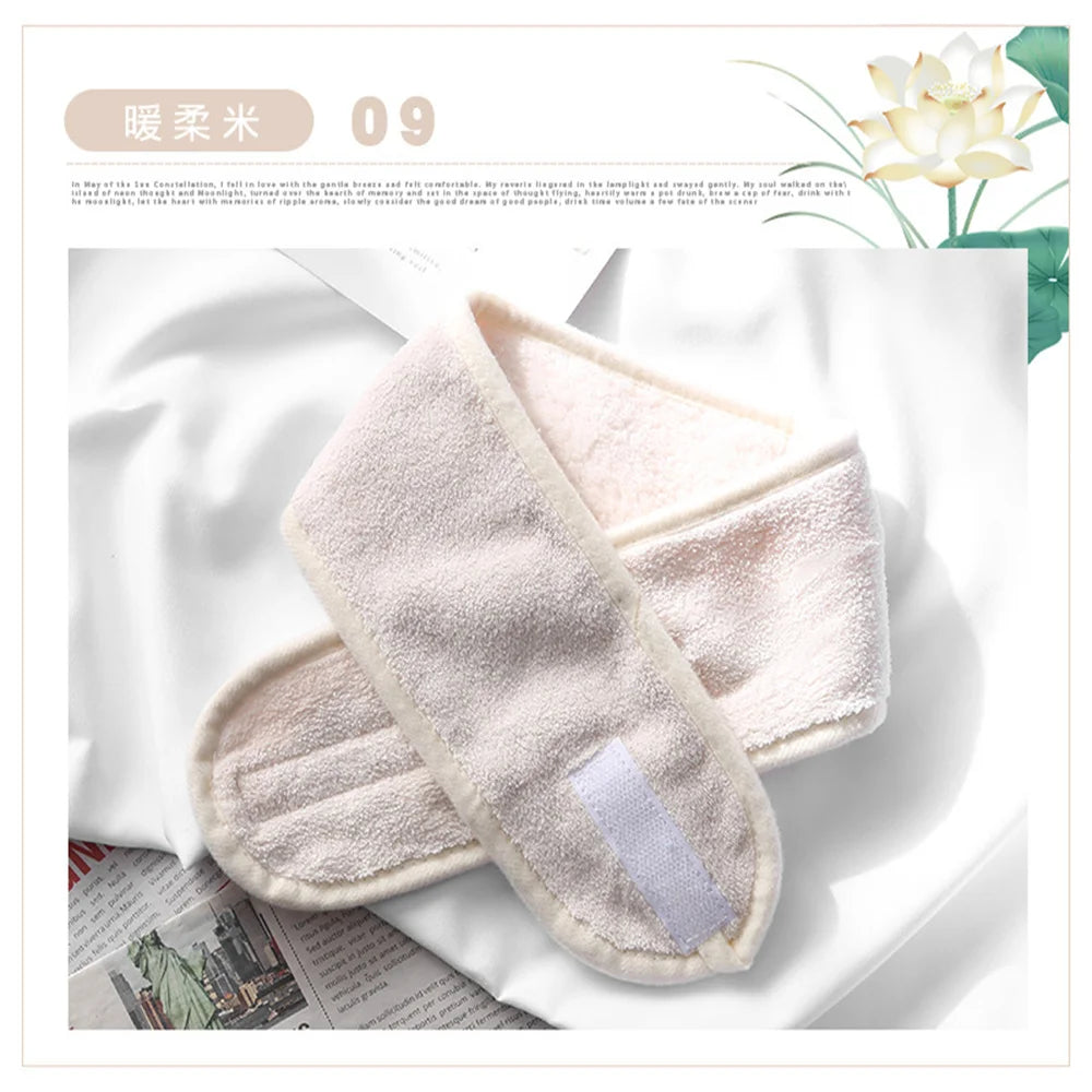 Soft Toweling Hair Accessories Girls Headbands for Face Washing Bath Makeup Hair Band Women Adjustable SPA Facial Headband