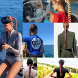 Elastic Hair Ties Ponytail Holders Colorful Gym Sports Hair Bands Spiral Long Pony Tial Wrap for Women Thick Hair for Wind Water