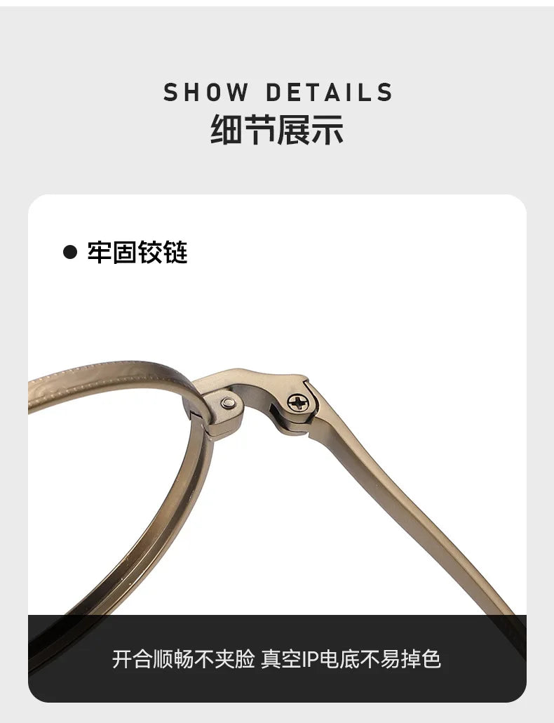 2025 Fashion Eyewear Retro Pure Titanium Round Glasses Comfortable Optical Prescription Eyeglasses Frame Men Women Brand Desgin