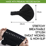 Wide Elastic Headband Hairband Pilates Yoga Fitness Running Cycling Sweatband Turban Makeup Hair Hoop Makeup Headwrap For Women