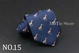 Cute Cartoon Pattern Animal Floral Printed Tie For Men Narrow Slim NeckTie Wedding Red Navy Party Ties Cravat Accessories Gifts