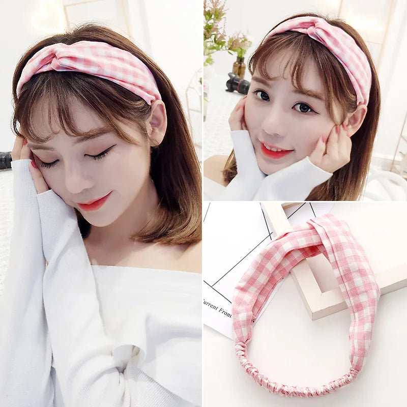 Cross elastic headband chiffon silk headband ladies headband hair accessory sports face wash
