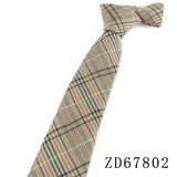 New Striped Ties For Men Women Cotton Neck Tie For Party Business Classic Plaid Neckties Wedding Groom Neck Tie Gifts