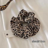 Leopard Print Scrunchies Hair Tie Hairs Rope High Elasticity Elastic Hairs Band Ponytail Holder Elegant Women Hair Accessories
