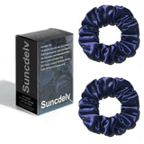 2PCS 3.5CM Mulberry Silk Scrunchies Women Grils Hair Ties for Hair Sleep No Damage Hairband Curly Hair Elastics Ponytail Holder