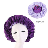Double-Sided Sleeping Hat Adjustable Nightcap Bathing Hat Girl Sleep Protector Tool