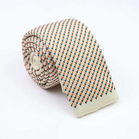 Classic Knit Neck Ties For Men Casual Suits Tie Plaid Dots Leisure Warm Mens Neckties For Business Wedding 6cm Width Men Ties