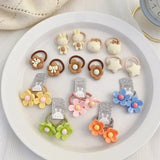 Hair Accessories Girls Bands Bandeau Cheveux Scrunchies Elastic Fille Korean Haarband Rubber Brown Children Gomas Gift Kids