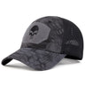 Fashion Unisex Skull Embroidered Top with Patch Breathable BaseballCap Military fans outdoor camouflage Adjustable Casual SunHat