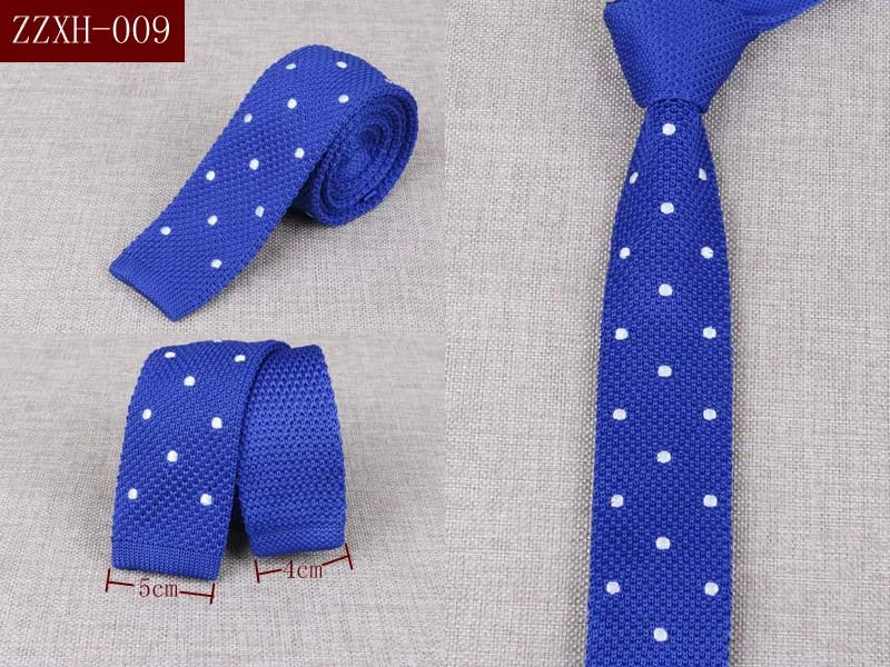 Men's Suits Knit Tie Plain Necktie For Wedding Party Tuxedo Casual Dots Woven Skinny Gravatas Cravats Accessories 25colors