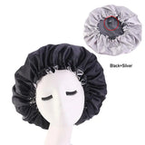 Double-Sided Sleeping Hat Adjustable Nightcap Bathing Hat Girl Sleep Protector Tool