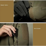 Tactical Winter Set Men's Outdoor Windproof Waterproof Suit Multi-Pocket Soft Shell Hooded Jackets Sharkskin Work Pants