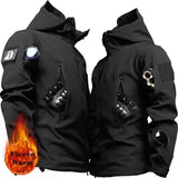 Tactical Winter Set Men's Outdoor Windproof Waterproof Suit Multi-Pocket Soft Shell Hooded Jackets Sharkskin Work Pants
